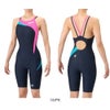 アリーナARENA競泳水着レディースWA承認モデルダブルストラップECOAQUARACINGECOAQUASTRIPE-Dレーシングワンピーススパッツオープンバックハーフレッグオールインワン2026年春夏モデルAS6SRC56Lfinaマークあり