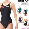 アリーナARENA競泳水着ジュニア女子WA承認モデルダブルストラップECOAQUARACINGECOAQUASTRIPE-Dレーシングワンピースオープンバック2026年春夏モデルAS6SRC57Gfinaマークあり