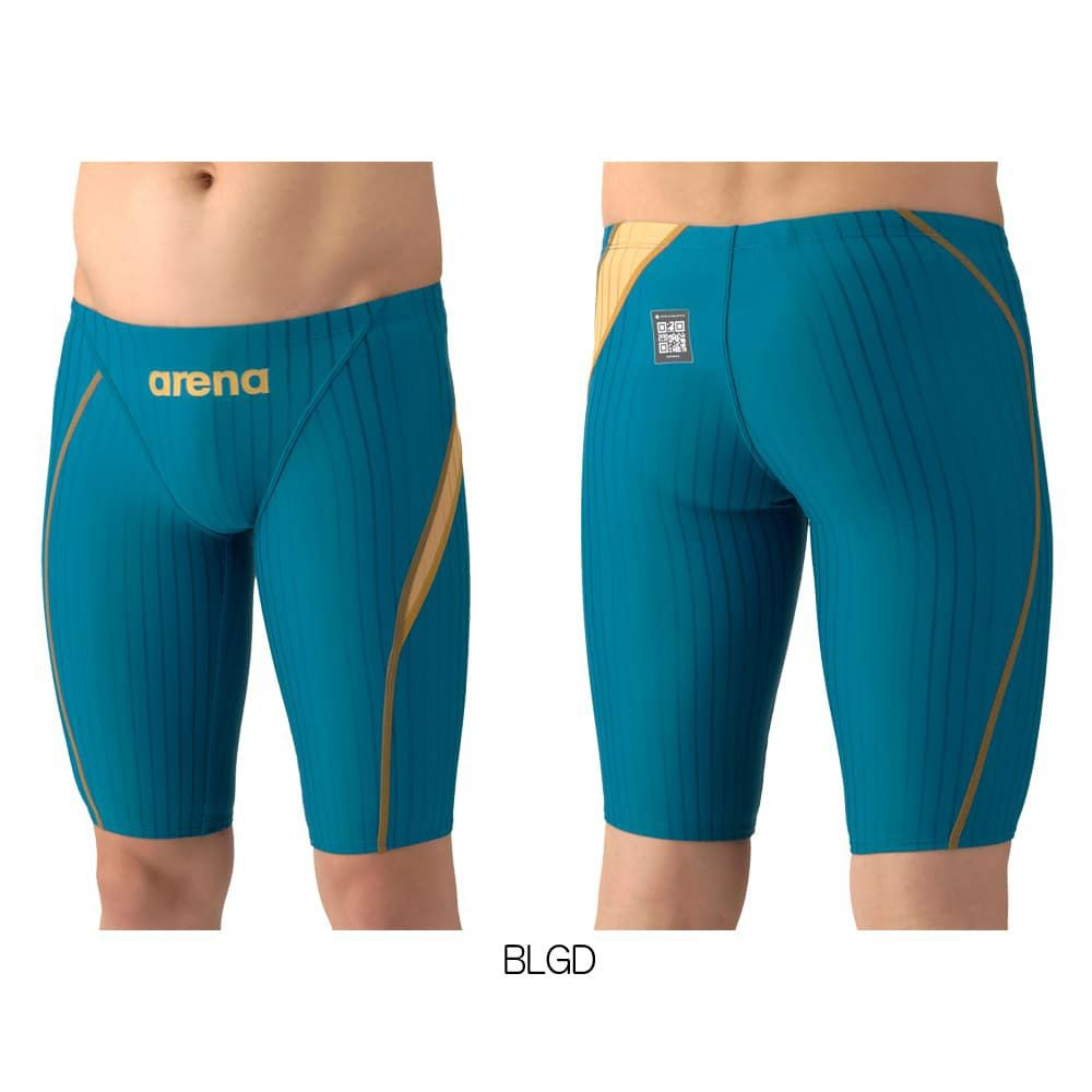 アリーナARENA競泳水着メンズWA承認モデルECOAQUARACINGECOAQUASTRIPE-Dレーシングスパッツハーフレッグ2026年春夏モデルAS6SRC58Mfinaマークあり