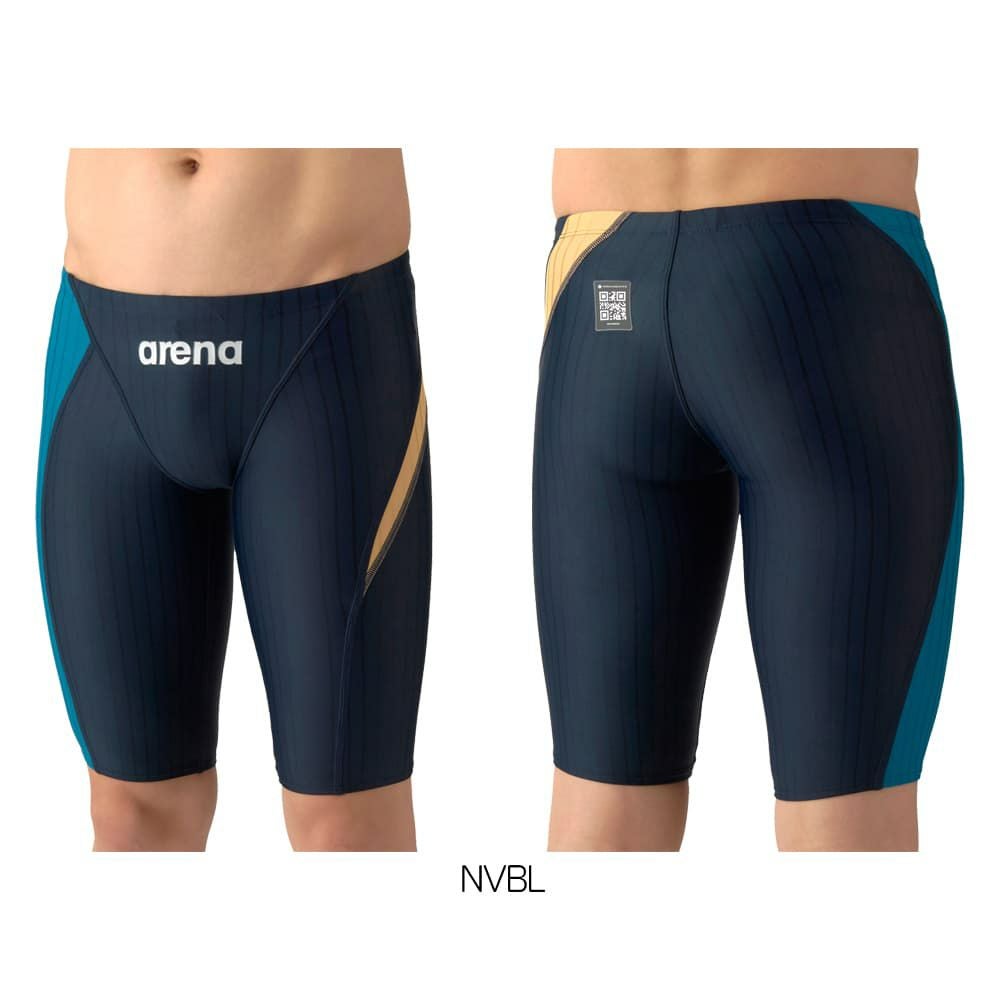 アリーナARENA競泳水着メンズWA承認モデルECOAQUARACINGECOAQUASTRIPE-Dレーシングスパッツハーフレッグ2026年春夏モデルAS6SRC58Mfinaマークあり