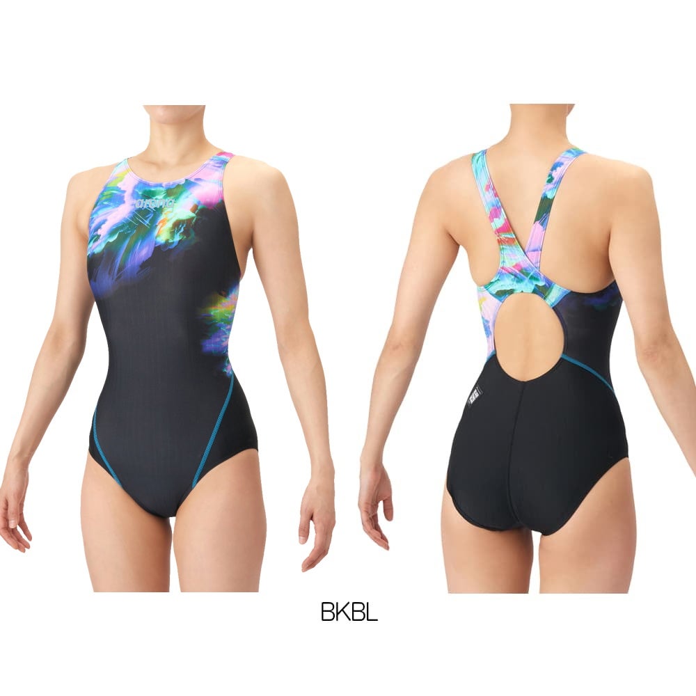 アリーナARENA競泳水着レディースWA承認モデルECOAQUARACINGSTORMCLOUDSECOAQUASTRIPE-Dレーシングワンピースオープンバック2026年春夏モデルAS6SRC71Lfinaマークあり