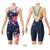 アリーナARENA競泳水着レディースWA承認モデルダブルストラップECOAQUARACINGECOAQUASTRIPE-DVIBRANTWEATHERレーシングワンピーススパッツオープンバックハーフレッグオールインワン2026年春夏モデルAS6SRC73Lfinaマークあり