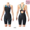 アリーナARENA競泳水着ジュニア女子WA承認モデルダブルストラップECOAQUARACINGECOAQUASTRIPE-Dレーシングワンピーススパッツオープンバックハーフレッグオールインワン2026年春夏モデルAS6SRC75Gfinaマークあり