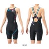 アリーナARENA競泳水着レディースWA承認モデルダブルストラップECOAQUARACINGECOAQUASTRIPE-Dレーシングワンピーススパッツオープンバックハーフレッグオールインワン2026年春夏モデルAS6SRC75Lfinaマークあり