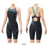 アリーナARENA競泳水着レディースWA承認モデルダブルストラップECOAQUARACINGECOAQUASTRIPE-Dレーシングワンピーススパッツオープンバックハーフレッグオールインワン2026年春夏モデルAS6SRC75Lfinaマークあり
