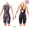 アリーナARENA競泳水着ジュニア女子WA承認モデルECOAQUARACINGECOAQUASTRIPE-Dレーシングワンピーススパッツオープンバックハーフレッグオールインワン2026年春夏モデルAS6SRC76Gfinaマークあり