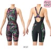 アリーナARENA競泳水着ジュニア女子WA承認モデルECOAQUARACINGECOAQUASTRIPE-Dレーシングワンピーススパッツオープンバックハーフレッグオールインワン2026年春夏モデルAS6SRC76Gfinaマークあり