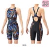 アリーナARENA競泳水着ジュニア女子WA承認モデルECOAQUARACINGECOAQUASTRIPE-Dレーシングワンピーススパッツオープンバックハーフレッグオールインワン2026年春夏モデルAS6SRC76Gfinaマークあり