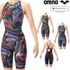 アリーナARENA競泳水着レディースWA承認モデルECOAQUARACINGECOAQUASTRIPE-Dレーシングワンピーススパッツオープンバックハーフレッグオールインワン2026年春夏モデルAS6SRC76Lfinaマークあり