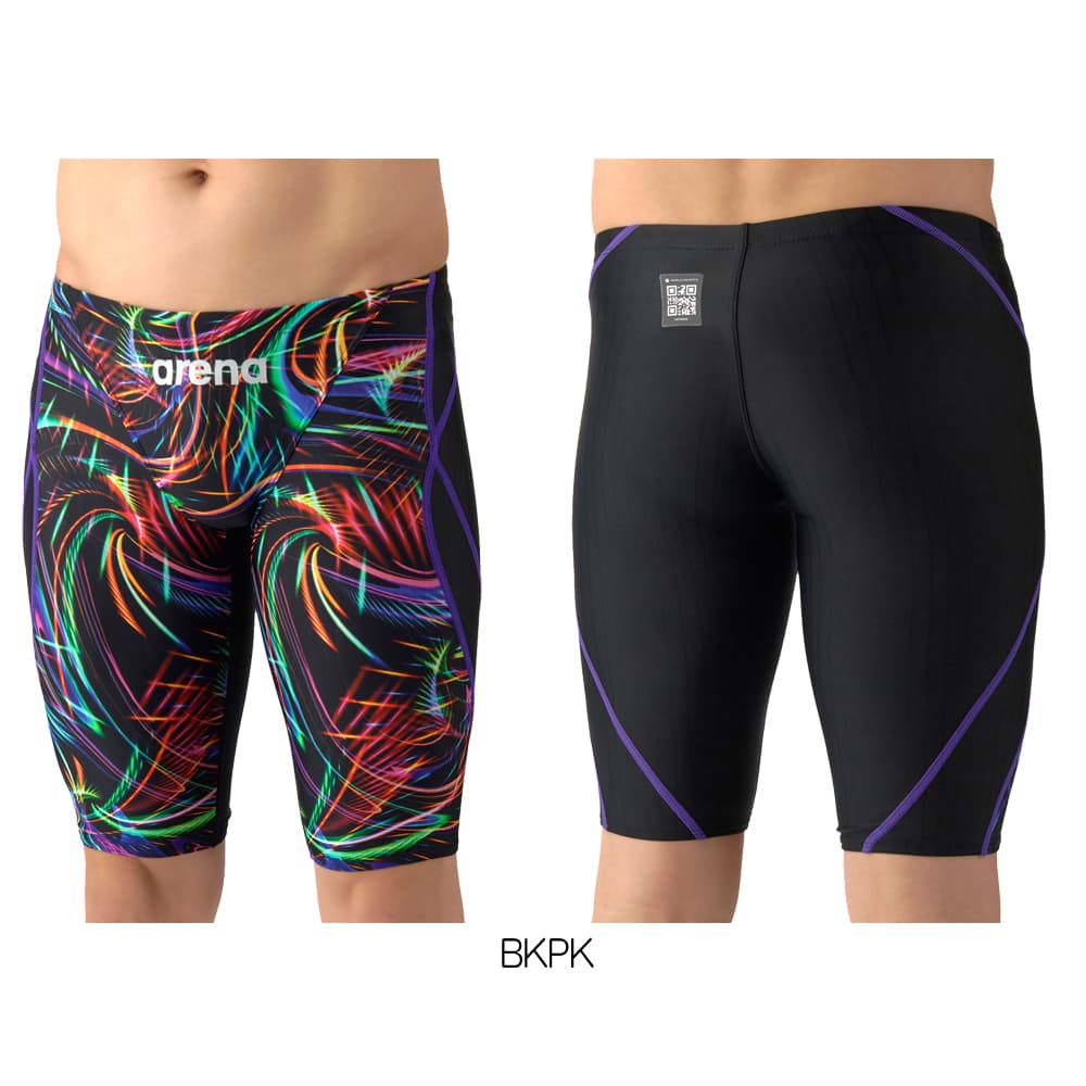 アリーナARENA競泳水着メンズWA承認モデルECOAQUARACINGECOAQUASTRIPE-Dレーシングスパッツハーフレッグ2026年春夏モデルAS6SRC77Mfinaマークあり