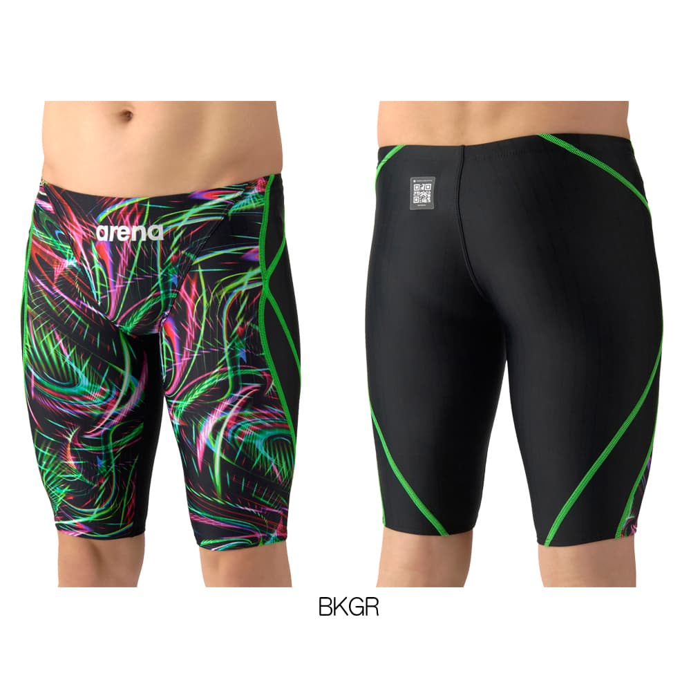 アリーナARENA競泳水着メンズWA承認モデルECOAQUARACINGECOAQUASTRIPE-Dレーシングスパッツハーフレッグ2026年春夏モデルAS6SRC77Mfinaマークあり