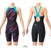 アリーナARENA競泳水着レディースWA承認モデルECOAQUARACINGECOAQUASTRIPE-Dレーシングワンピーススパッツオープンバックハーフレッグオールインワン2026年春夏モデルAS6SRC78Lfinaマークあり