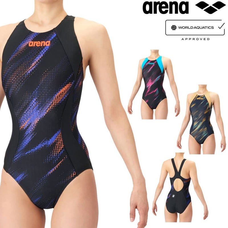 アリーナARENA競泳水着レディースWA承認モデルECOAQUARACINGECOAQUASTRIPE-Dレーシングワンピースオープンバック2026年春夏モデルAS6SRC79Lfinaマークあり