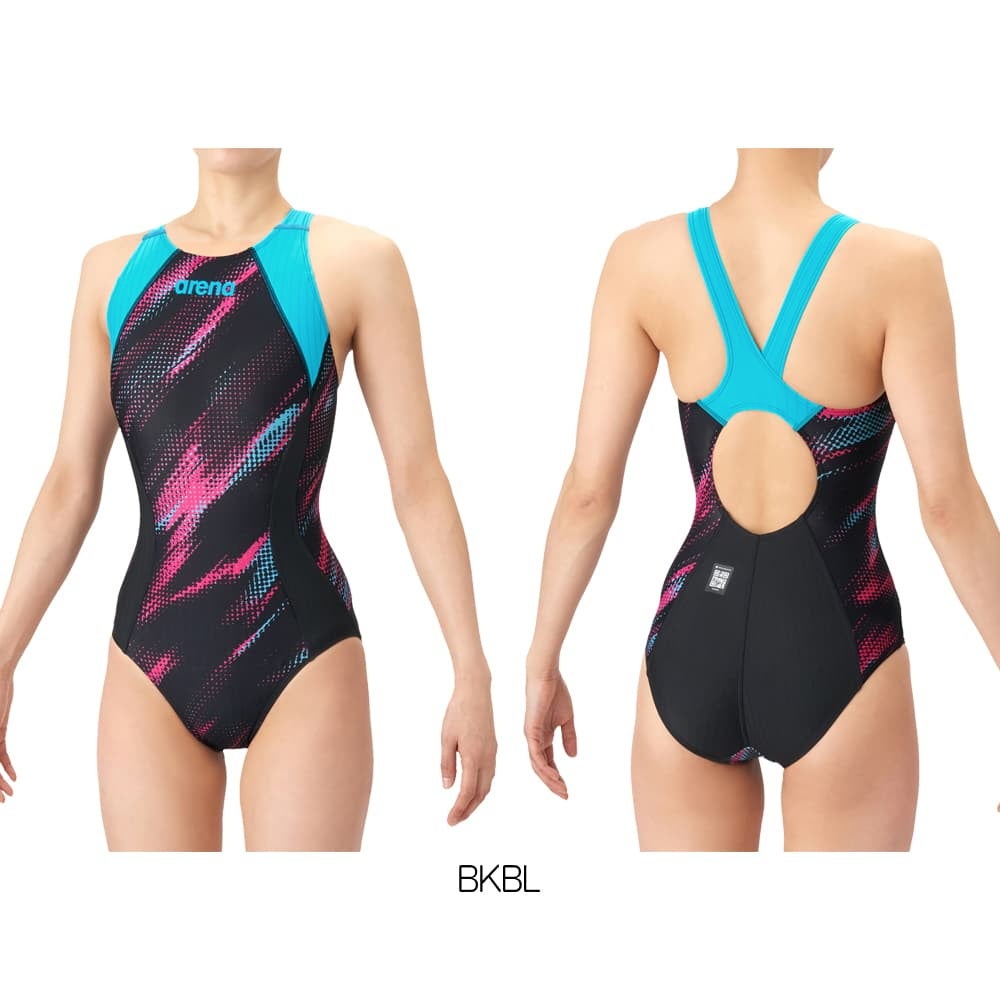 アリーナARENA競泳水着レディースWA承認モデルECOAQUARACINGECOAQUASTRIPE-Dレーシングワンピースオープンバック2026年春夏モデルAS6SRC79Lfinaマークあり