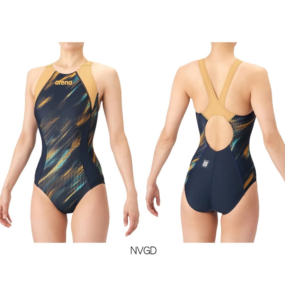 アリーナARENA競泳水着レディースWA承認モデルECOAQUARACINGECOAQUASTRIPE-Dレーシングワンピースオープンバック2026年春夏モデルAS6SRC79Lfinaマークあり