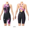 アリーナARENA競泳水着レディースWA承認モデルECOAQUARACINGECOAQUASTRIPE-Dレーシングワンピーススパッツオープンバックハーフレッグオールインワン2026年春夏モデルAS6SRC81Lfinaマークあり