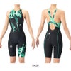 アリーナARENA競泳水着レディースWA承認モデルECOAQUARACINGECOAQUASTRIPE-Dレーシングワンピーススパッツオープンバックハーフレッグオールインワン2026年春夏モデルAS6SRC81Lfinaマークあり