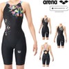 アリーナARENA競泳水着レディースWA承認モデルダブルストラップECOAQUARACINGECOAQUASTRIPE-Dレーシングワンピーススパッツオープンバックハーフレッグオールインワン2026年春夏モデルAS6SRC82Lfinaマークあり