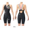 アリーナARENA競泳水着レディースWA承認モデルダブルストラップECOAQUARACINGECOAQUASTRIPE-Dレーシングワンピーススパッツオープンバックハーフレッグオールインワン2026年春夏モデルAS6SRC82Lfinaマークあり