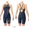 アリーナARENA競泳水着レディースWA承認モデルECOAQUARACINGECOAQUASTRIPE-Dレーシングワンピーススパッツオープンバックハーフレッグオールインワン2026年春夏モデルAS6SRC84Lfinaマークあり