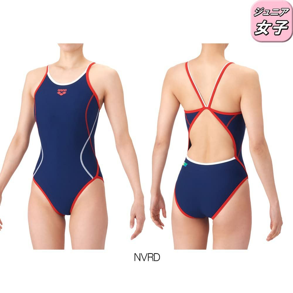 アリーナARENA競泳水着練習用水着ジュニア女子タフスーツタフスキンEトレーニングワンピースオープンバック競泳練習水着2026年春夏モデルAS6SWM01G