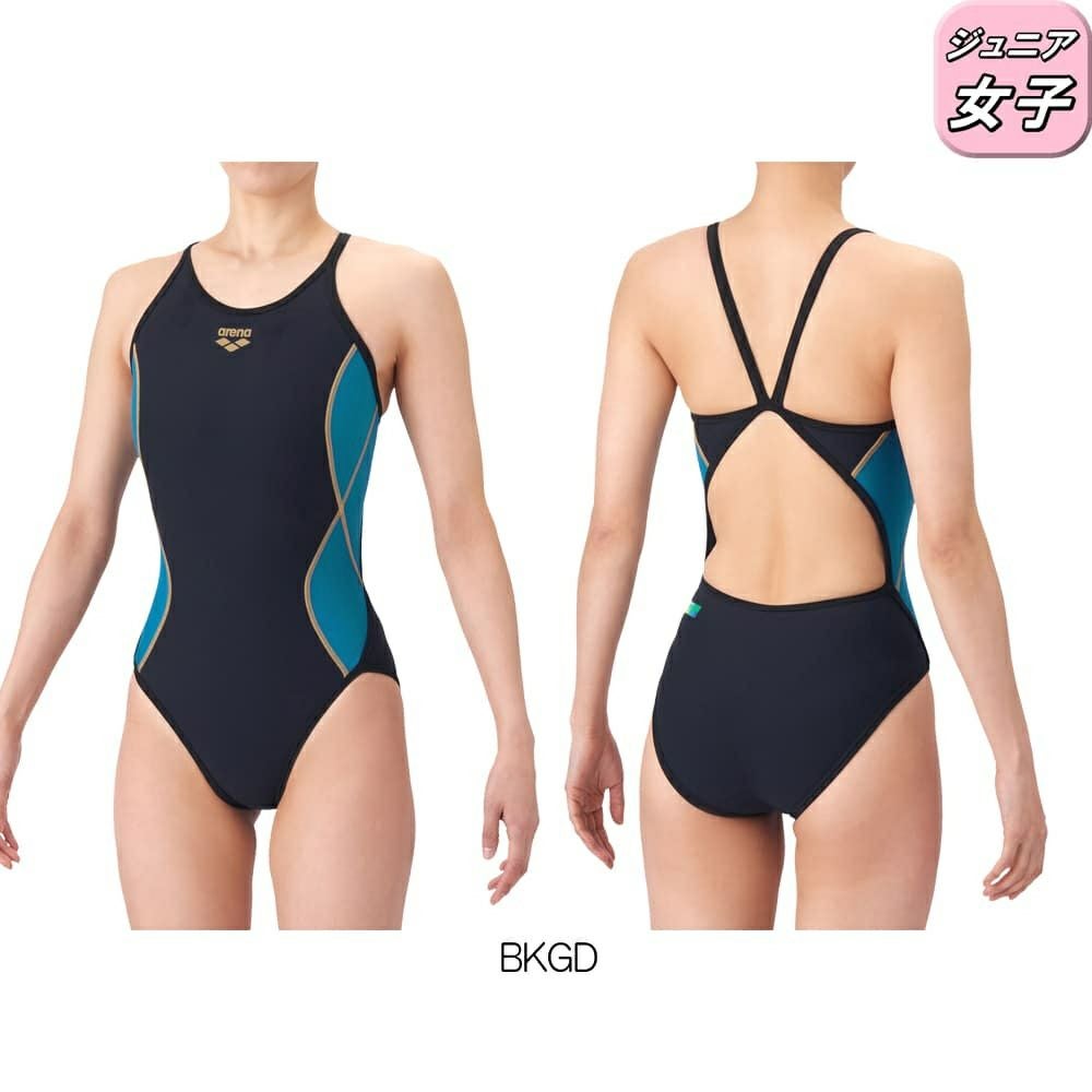 アリーナARENA競泳水着練習用水着ジュニア女子タフスーツタフスキンEトレーニングワンピースオープンバック競泳練習水着2026年春夏モデルAS6SWM01G