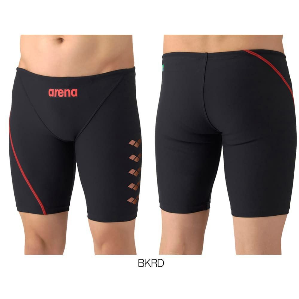 アリーナARENA競泳水着練習用水着メンズタフスーツタフスキンEトレーニングスパッツハーフレッグ競泳練習水着2026年春夏モデルAS6SWM08M