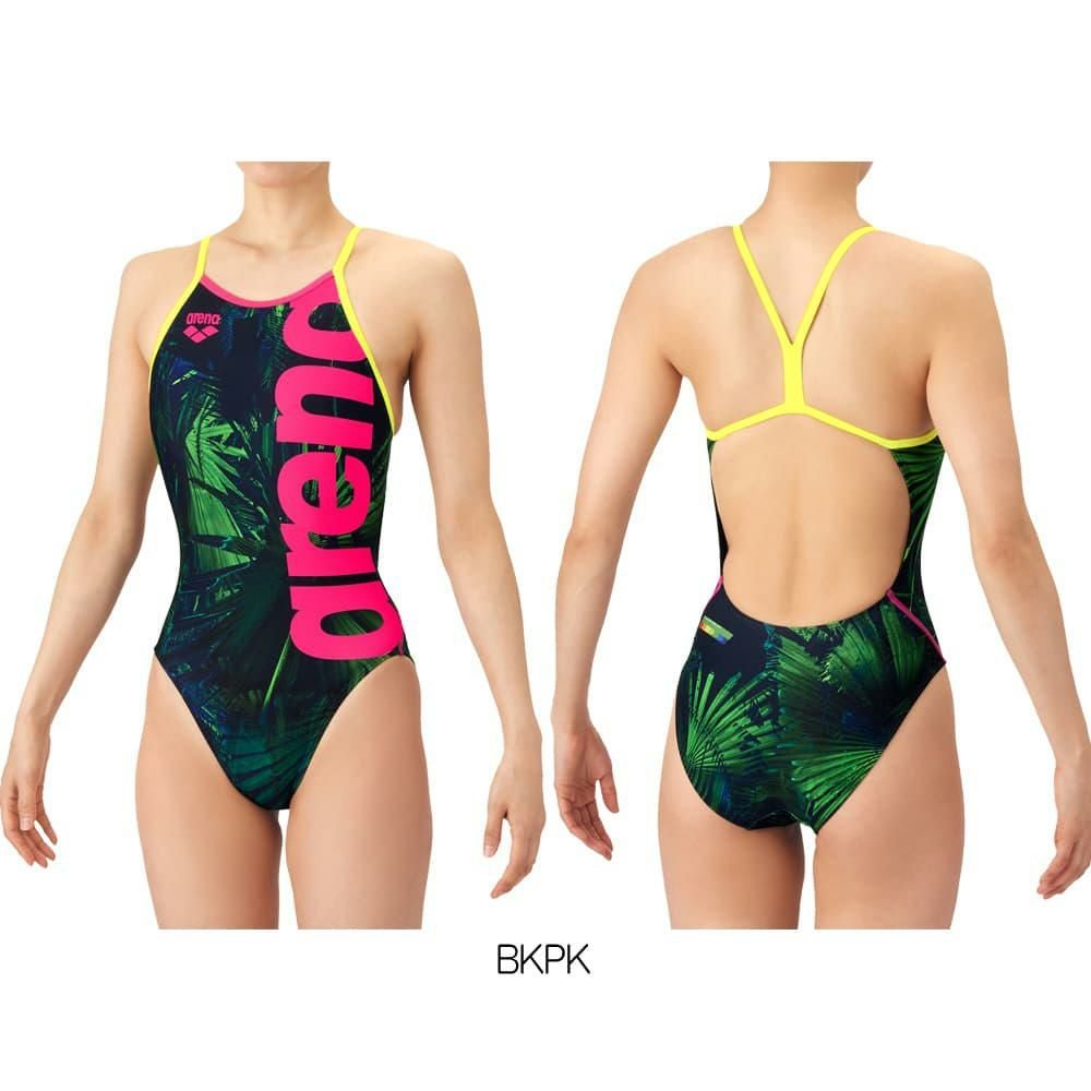 アリーナARENA競泳水着練習用水着レディースタフスーツタフスキンT2ESUNLIGHTトレーニングワンピースオープンバック競泳練習水着2026年春夏モデルAS6SWM21L