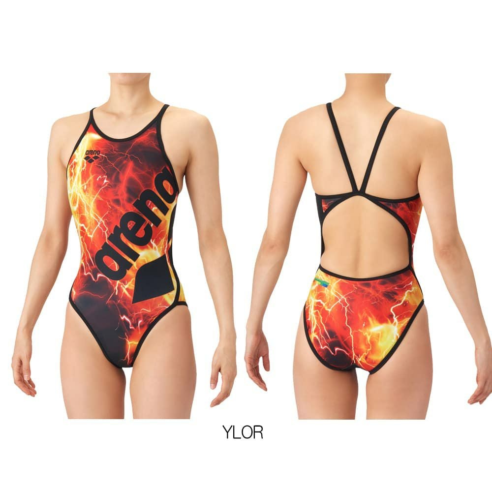 アリーナARENA競泳水着練習用水着レディースタフスーツタフスキンT2Eトレーニングワンピースオープンバック競泳練習水着2026年春夏モデルAS6SWM28L