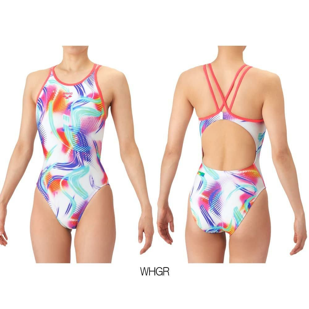 アリーナARENA競泳水着練習用水着レディースタフスーツタフスキンT2Eトレーニングワンピースオープンバック競泳練習水着2026年春夏モデルAS6SWM34L