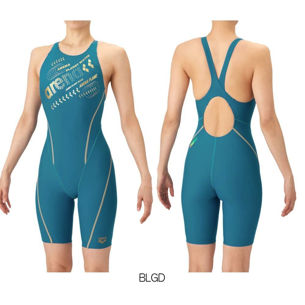 アリーナARENA競泳水着練習用水着レディースタフスーツタフスキンEトレーニングワンピーススパッツオープンバックハーフレッグオールインワン競泳練習水着2026年春夏モデルAS6SWM40L