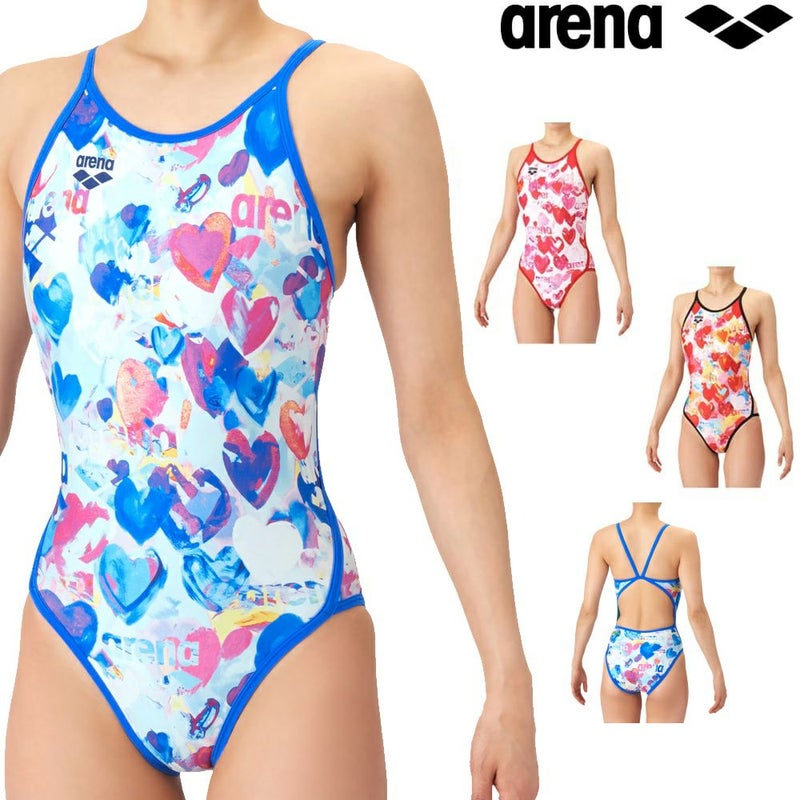 アリーナARENA競泳水着練習用水着レディースタフスーツタフスキンT2Eトレーニングワンピースオープンバック競泳練習水着2026年春夏モデルAS6SWM42L