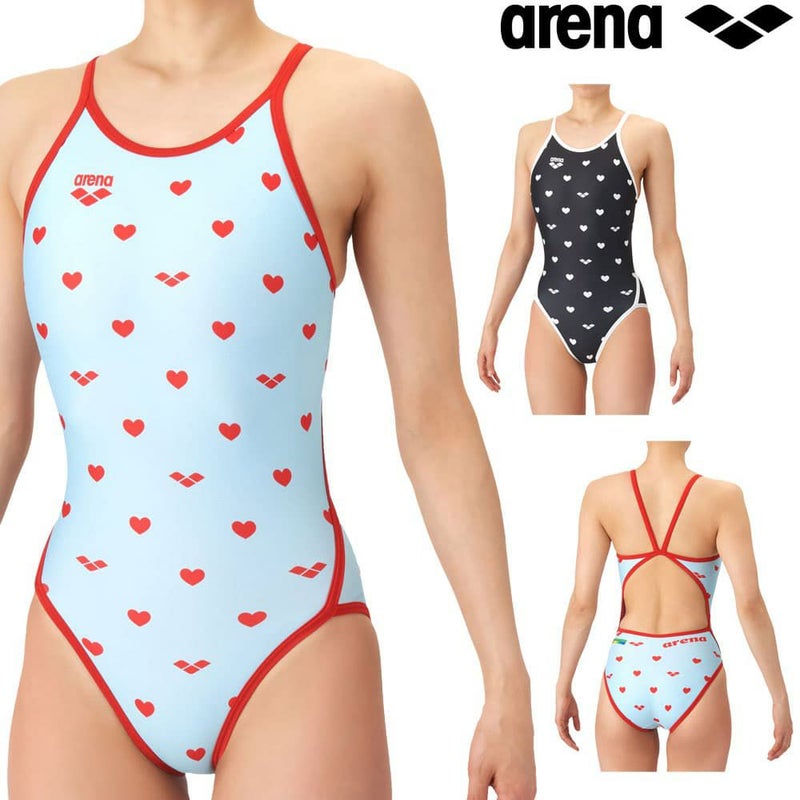 アリーナARENA競泳水着練習用水着レディースタフスーツタフスキンT2Eトレーニングワンピースオープンバック競泳練習水着2026年春夏モデルAS6SWM43L