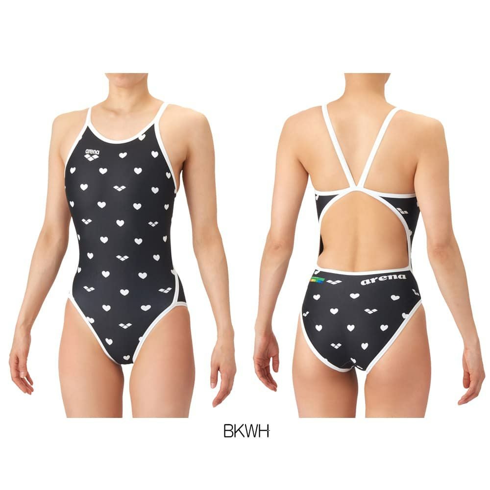 アリーナARENA競泳水着練習用水着レディースタフスーツタフスキンT2Eトレーニングワンピースオープンバック競泳練習水着2026年春夏モデルAS6SWM43L