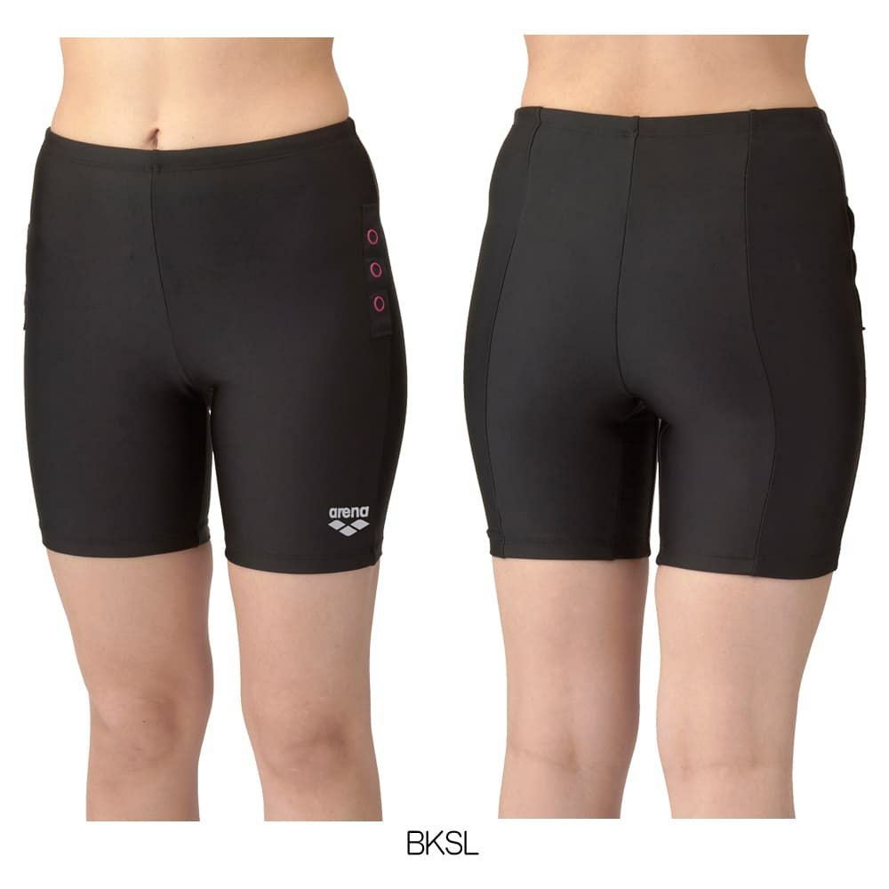 アリーナARENAフィットネス水着レディースダブルエステルフィットネスパンツミドルレッグ2026年春夏モデルAS5SWF57L