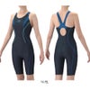 アリーナARENAフィットネス水着レディースAQUAEXAダブルエステルリーフWRフィットネスワンピーススパッツオープンバックハーフレッグぴったりパッドパッド付きオールインワン2026年春夏モデルAS6SWF12L