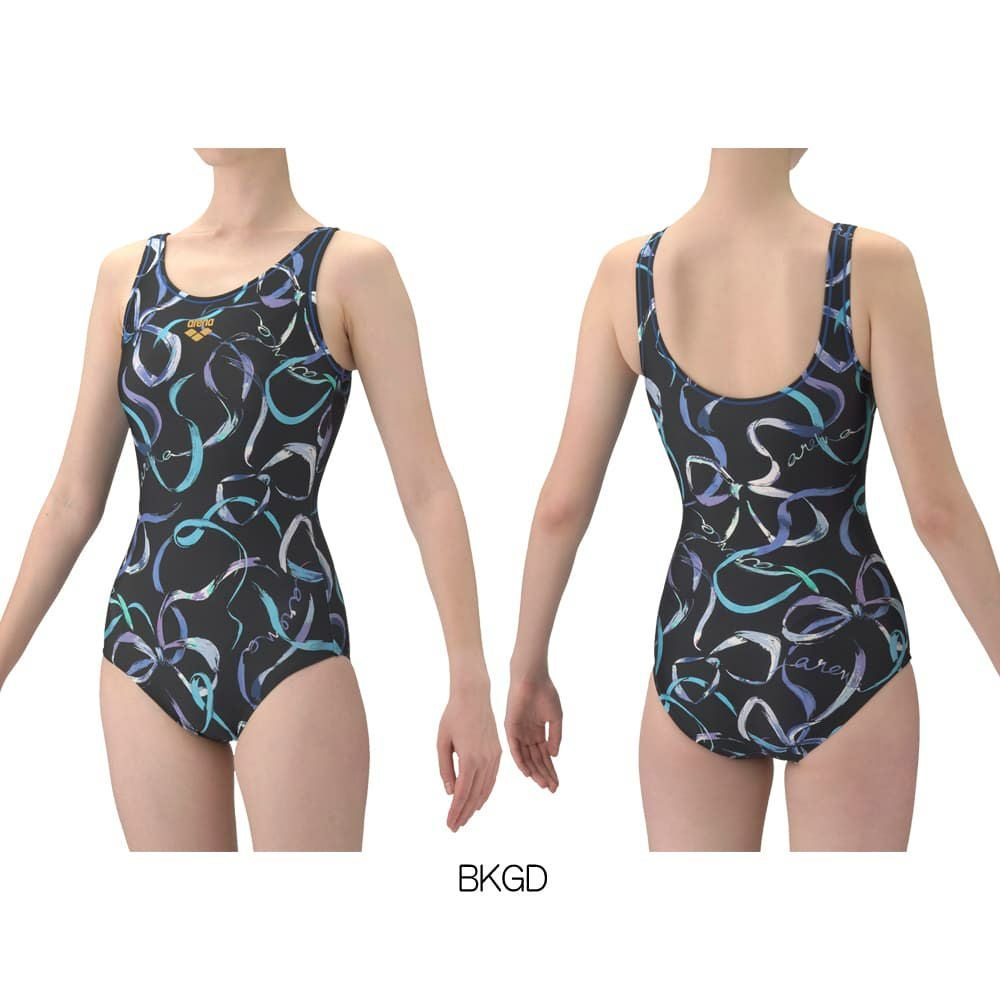 アリーナARENAフィットネス水着レディースダブルエステルフィットネスワンピースUバック差し込みパッドパッド付き2026年春夏モデルAS6SWF23L