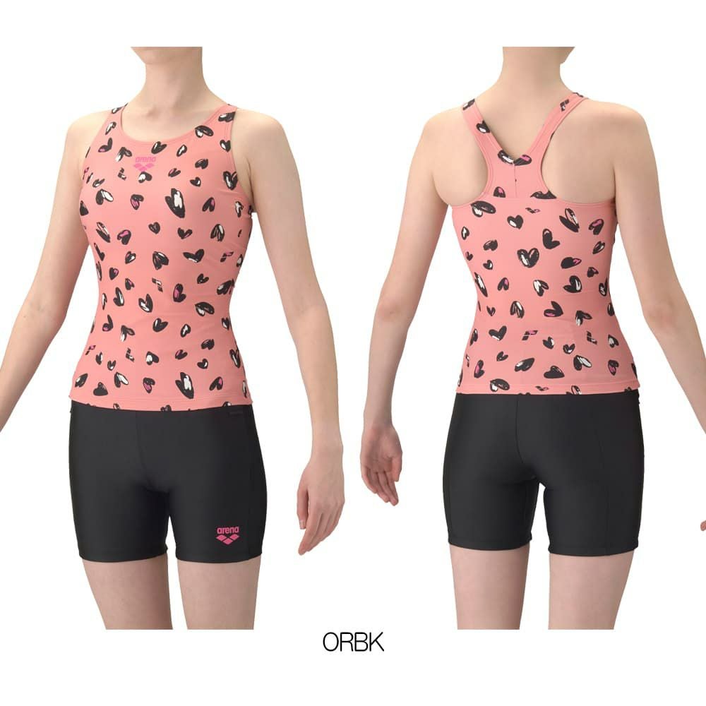 アリーナARENAフィットネス水着レディースダブルエステルフィットネスセパレートYバックミドルレッグ差し込みパッドパッド付き2026年春夏モデルAS6SWF56L