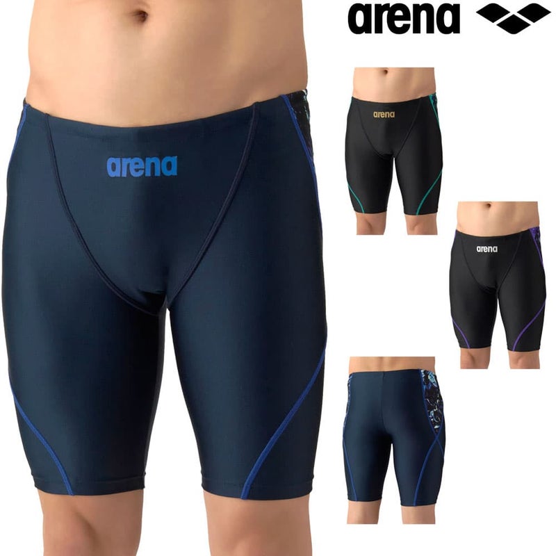 アリーナARENAフィットネス水着メンズAQUAEXAダブルエステルWRフィットネススパッツハーフレッグ2026年春夏モデルAS6SWF61M