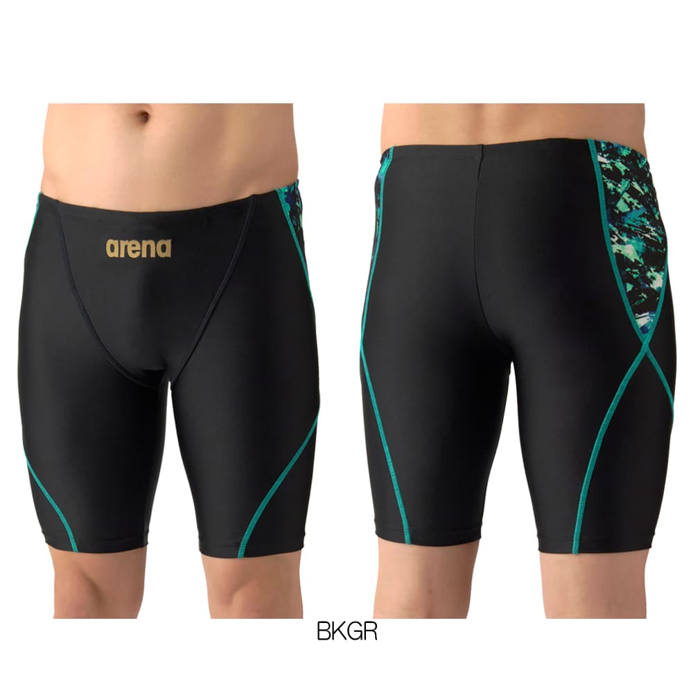 アリーナARENAフィットネス水着メンズAQUAEXAダブルエステルWRフィットネススパッツハーフレッグ2026年春夏モデルAS6SWF61M