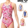 アリーナARENA競泳水着練習用水着レディースタフスーツディズニー『おしゃれキャット』“マリー”タフスキンEPトレーニングワンピースオープンバック競泳練習水着2026年春夏モデルAS6SWM54L