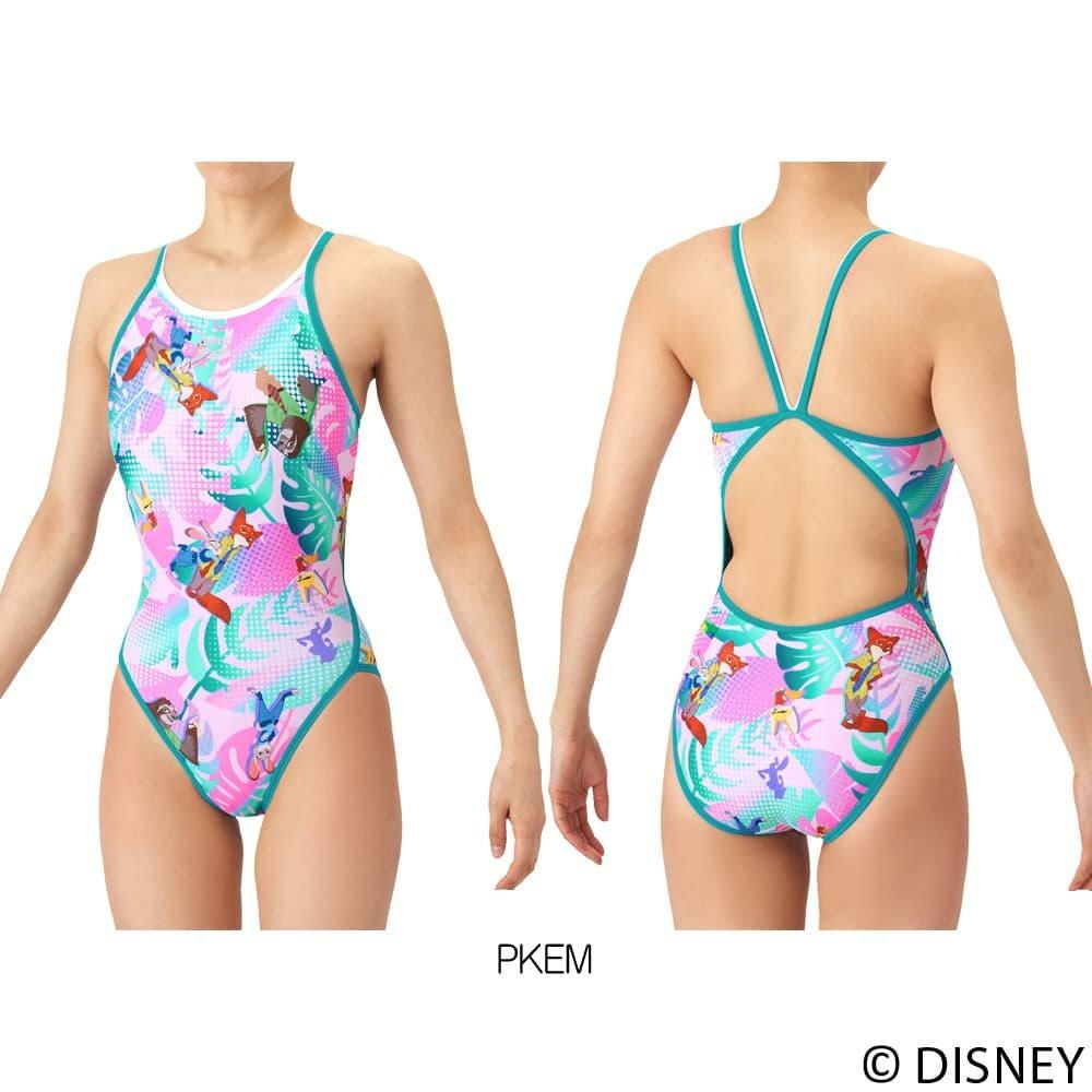 アリーナARENA競泳水着練習用水着レディースタフスーツディズニー『ズートピア』タフスキンEPトレーニングワンピースオープンバック競泳練習水着2026年春夏モデルAS6SWM56L