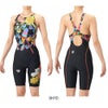 アリーナARENA競泳水着レディースWA承認モデルECOAQUARACINGECOAQUASTRIPE-DFUNGRAPHICSレーシングワンピーススパッツオープンバックハーフレッグオールインワン2026年春夏モデルAS6SRCP0Lfinaマークあり