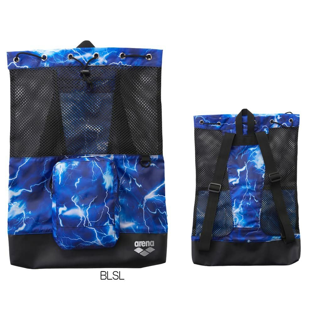 アリーナARENA水泳アリーナくんSTORMCLOUDSメッシュバックパック総柄2026年春夏モデルAS6SBP16U