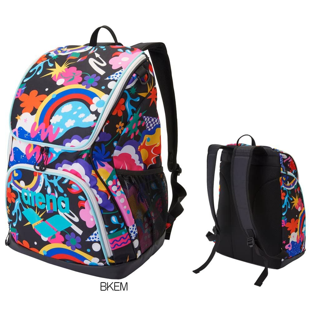 アリーナARENA水泳アリーナくんSTORMCLOUDSVIBRANTWEATHER35Lバックパック総柄2026年春夏モデルAS6SBP31U