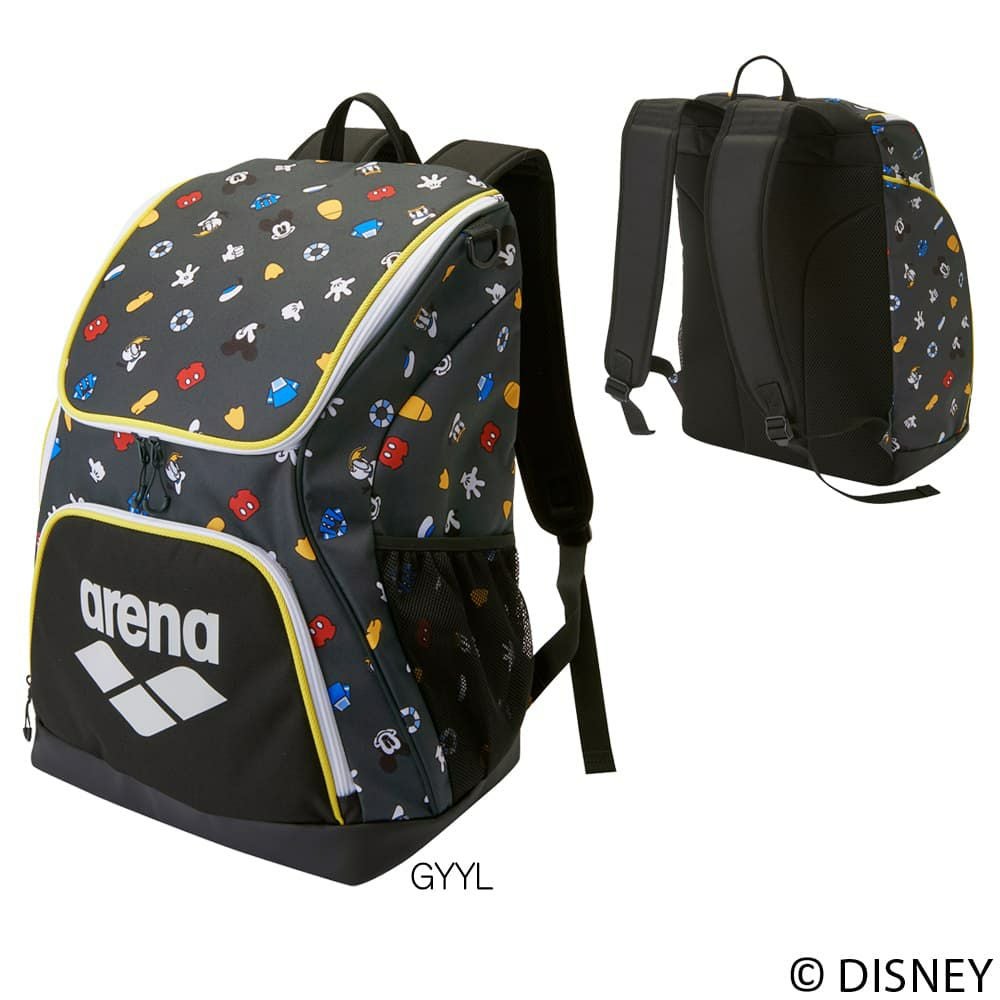 アリーナARENA水泳ディズニー“ミッキー”“ドナルド”35Lバックパック2026年春夏モデルAS6SBP88U