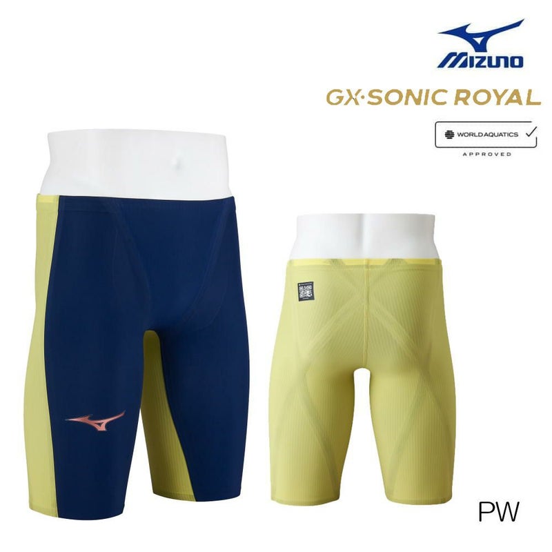 ミズノ競泳水着メンズGXSONICROYALPWWA承認モデルハーフスパッツ布帛素材競泳全種目短距離～中・長距離選手向き