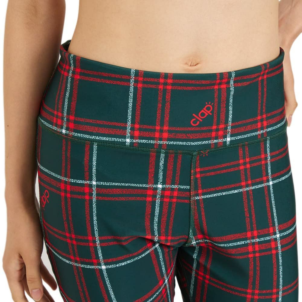 クラップCLAPホーリーチェックレギンスレディーススポーツアパレルトレーニングフィットネス女性CL25022