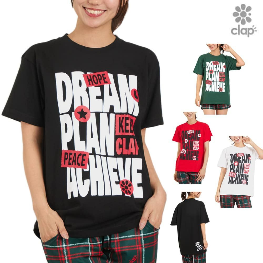 クラップCLAPドリームプランアチーブティーレディーススポーツアパレルトレーニングフィットネス女性CTS25084