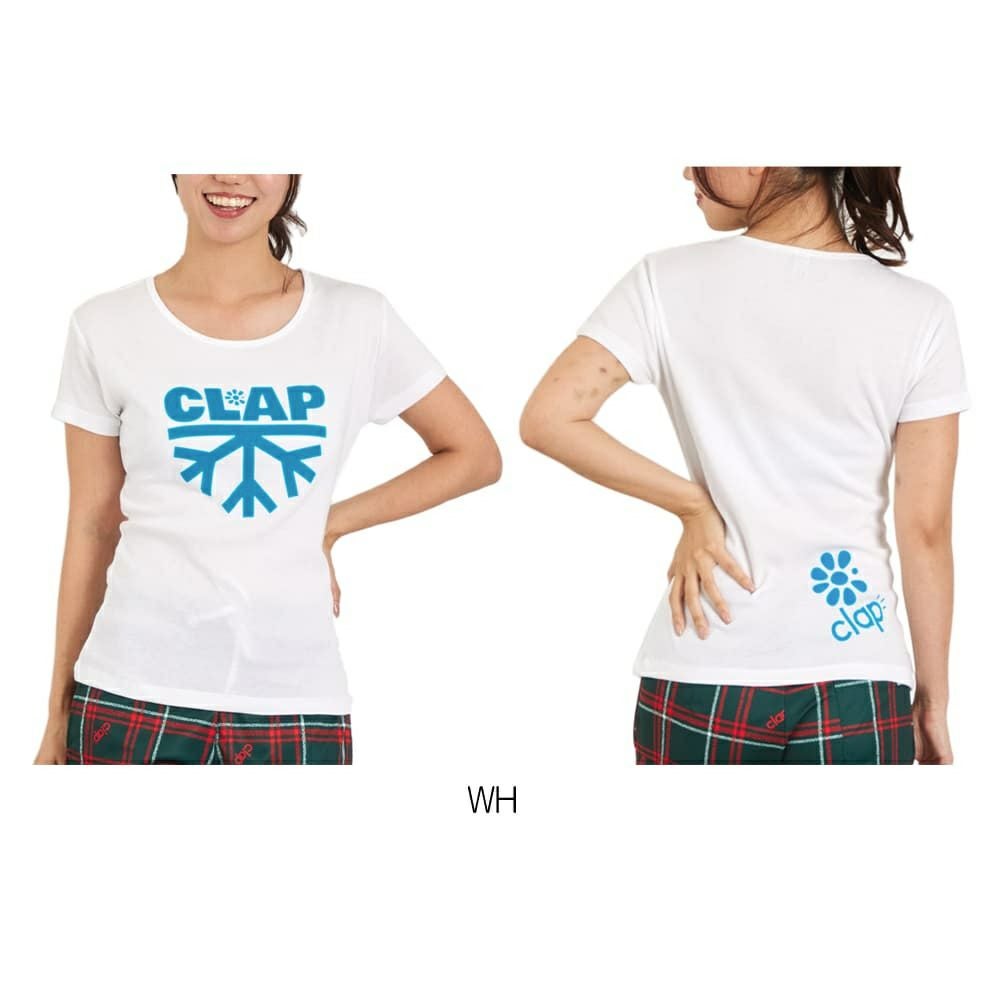 クラップCLAPスノーフレークスリムティーレディーススポーツアパレルトレーニングフィットネス女性CTS25085